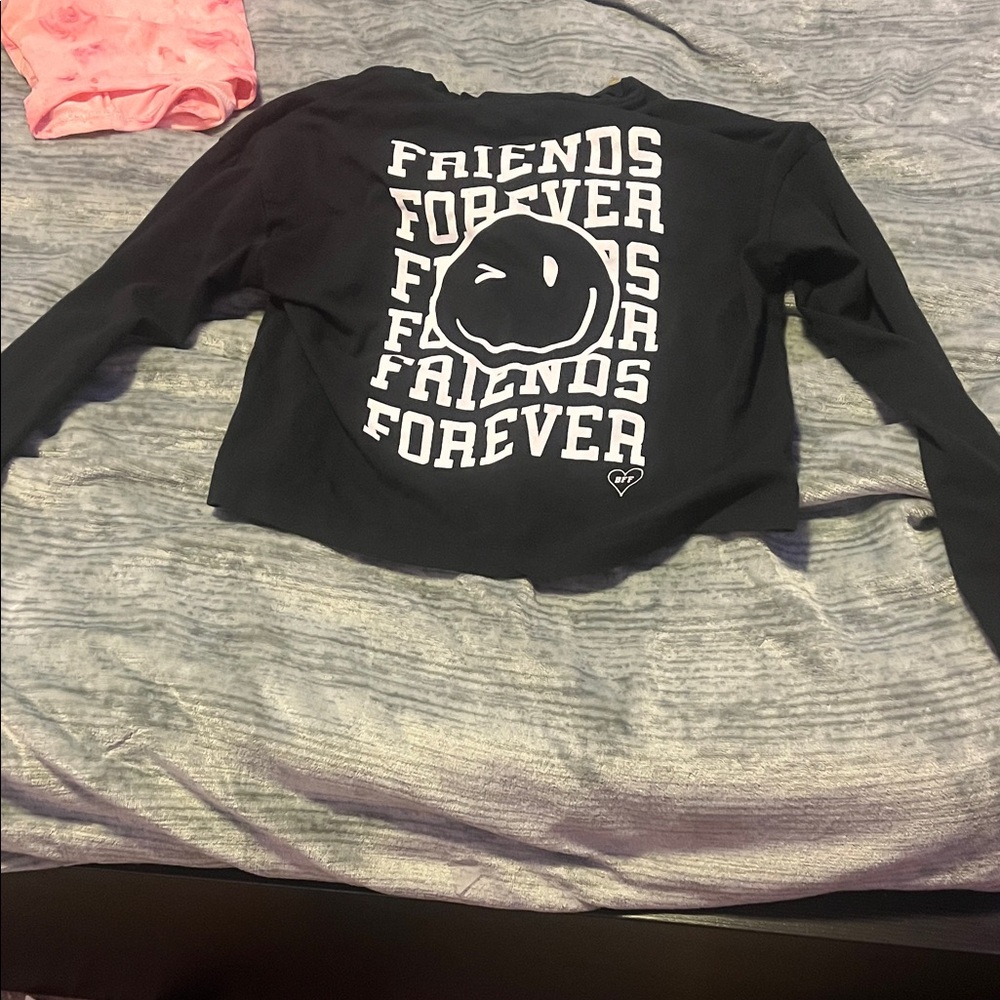 Tag Black 'Friends Forever' Long Sleeve Tee